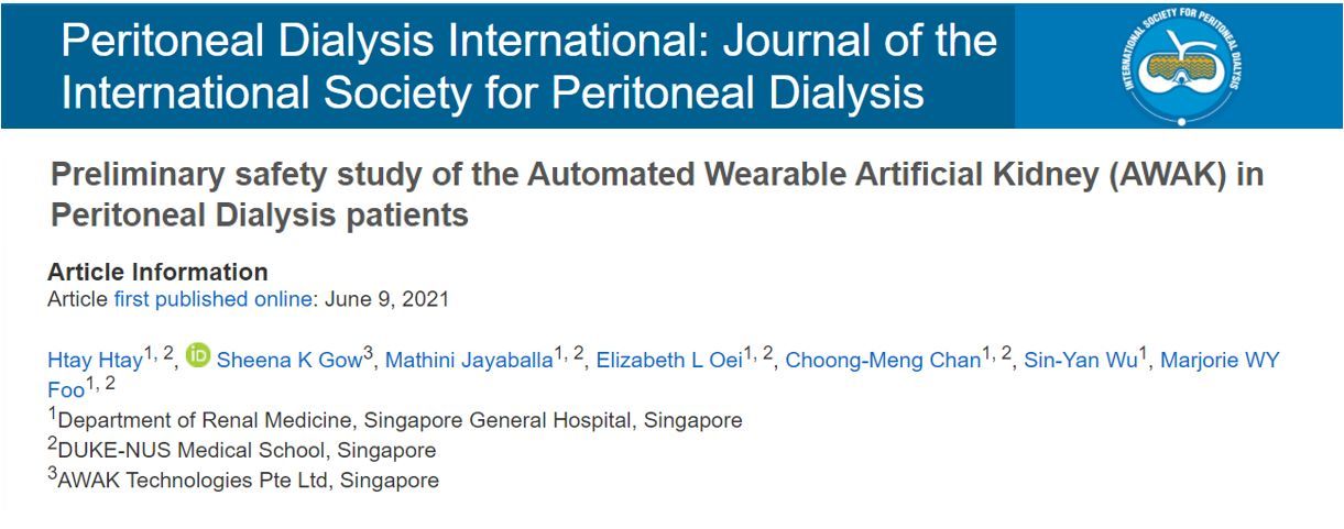 AWAK in ISPD (International Society for Peritoneal Dialysis) journal